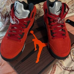Air Jordan 5 Retro Raging Bulls Red 2021 GS  YOUTH Size 5.5